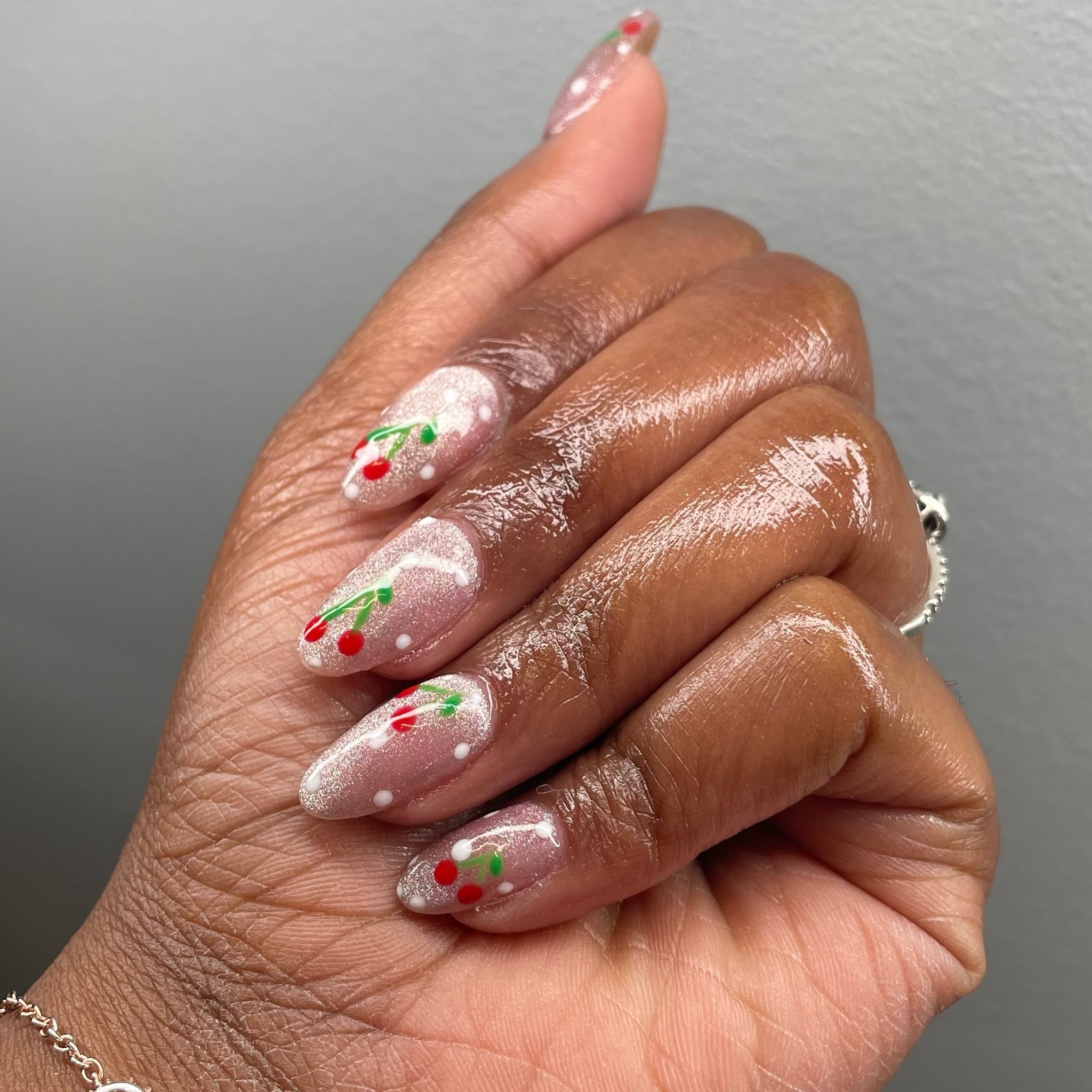 Chic Cherry Blossom Nails