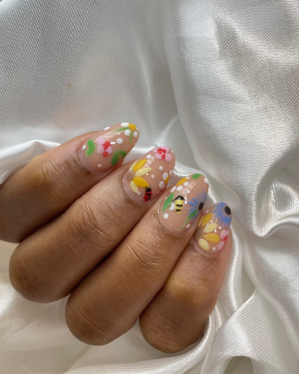 Artistic Floral Nail Design