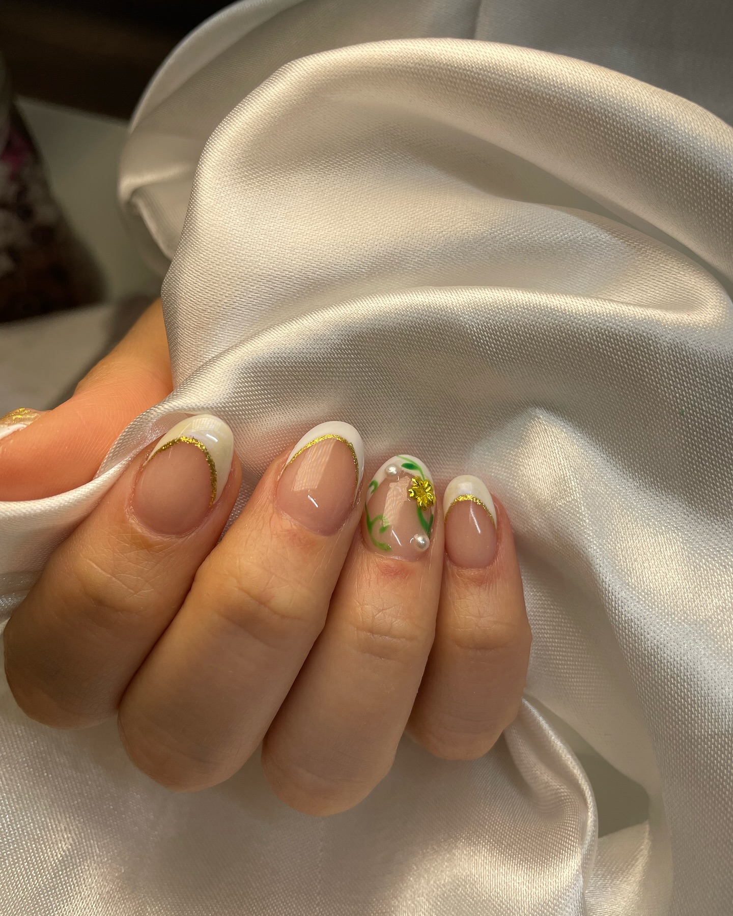 Nail Art with Floral Design