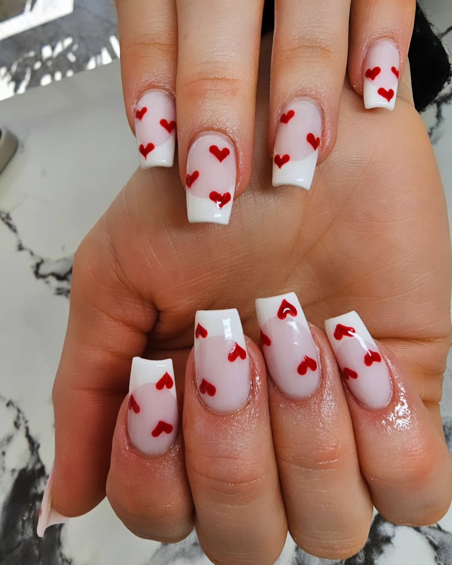 Heart Patterned Nails