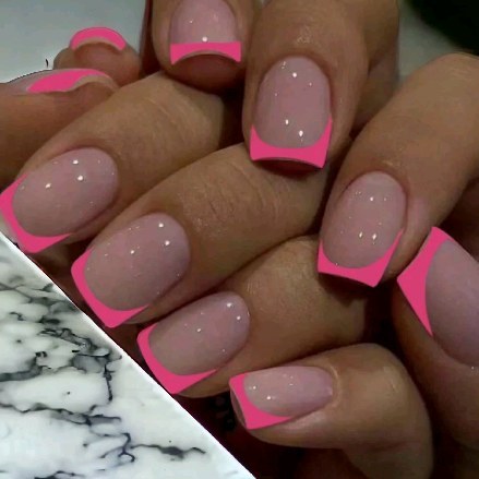 Stylish Pink French Tips