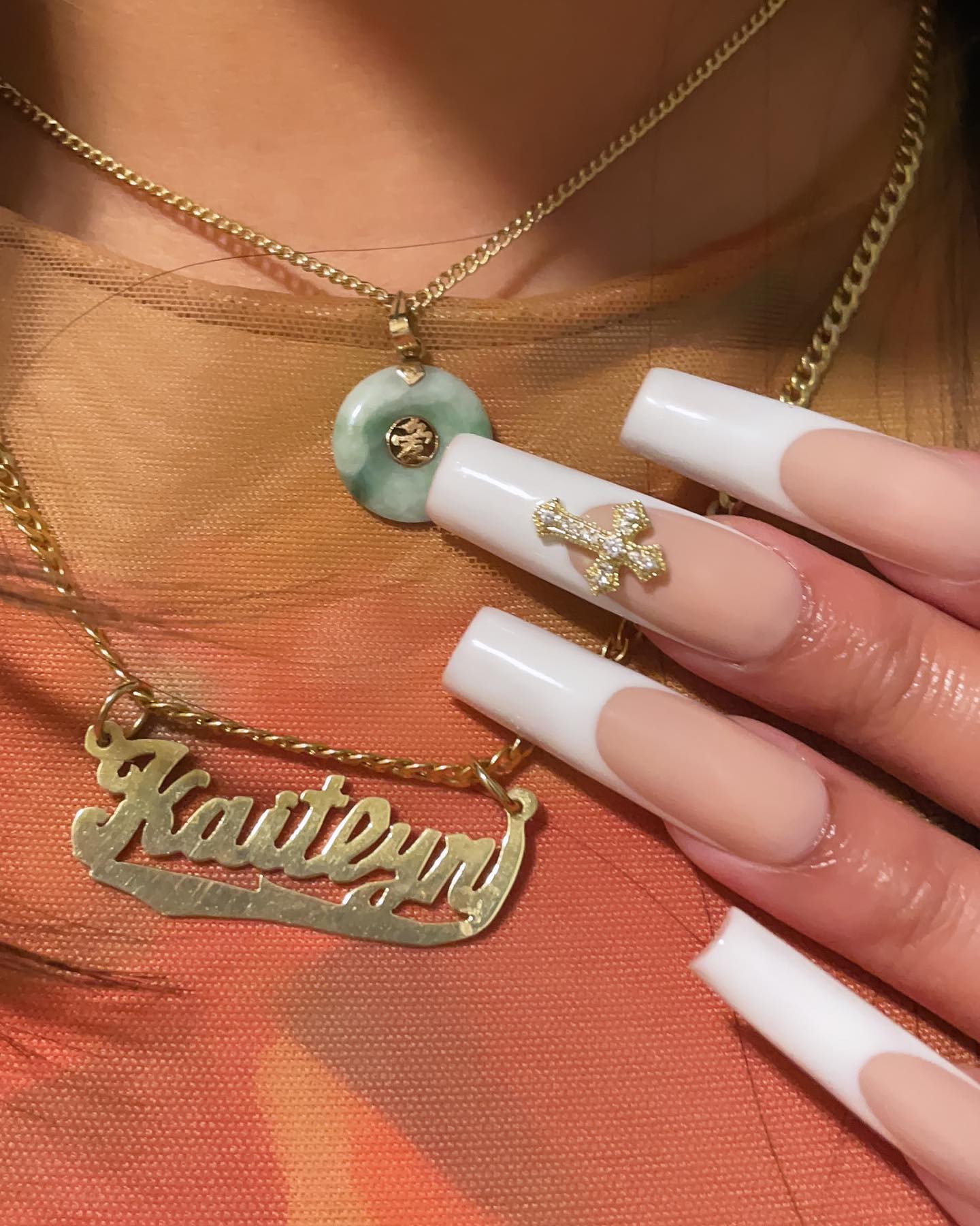 Stylish Nail Design with Jewelry