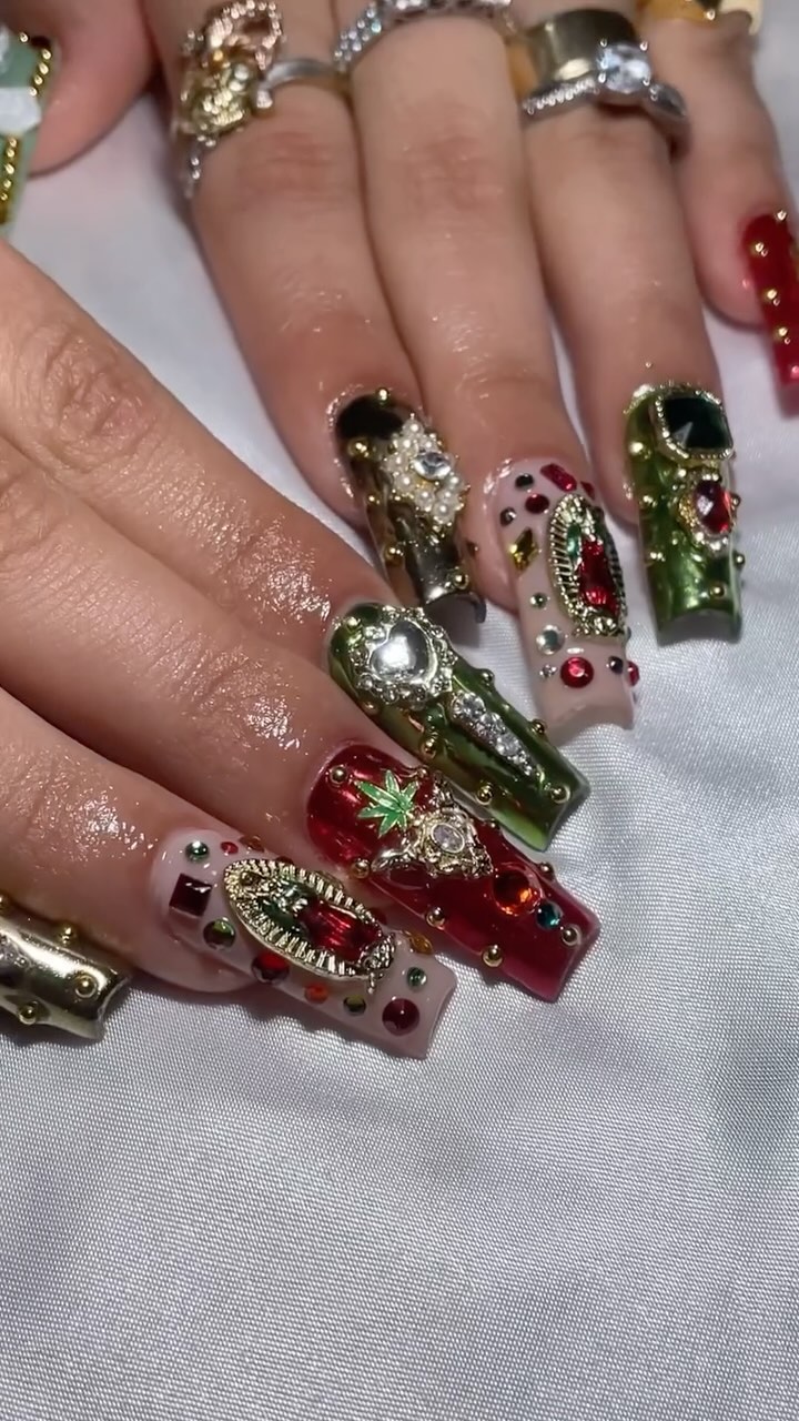 Artistic Holiday Nails