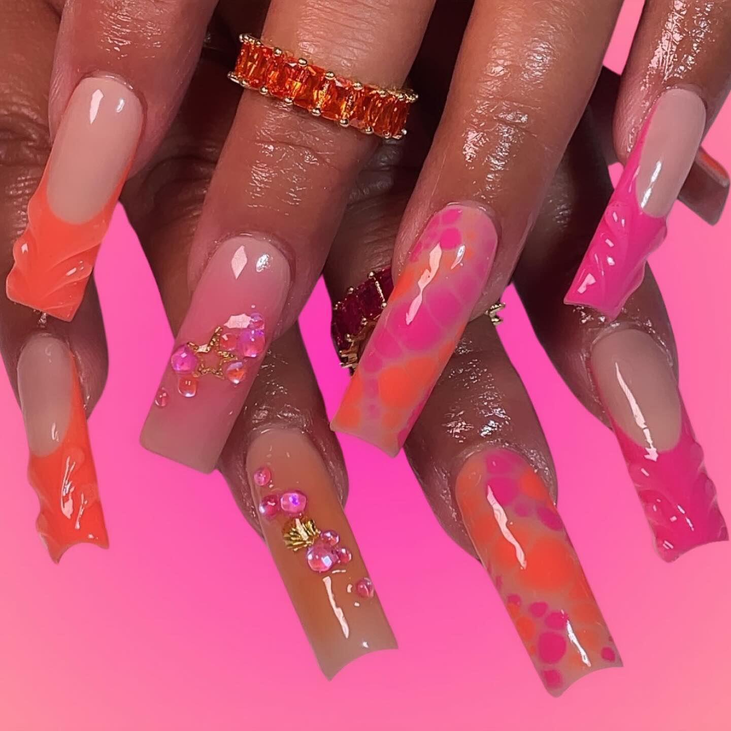 Vibrant Artistic Nails