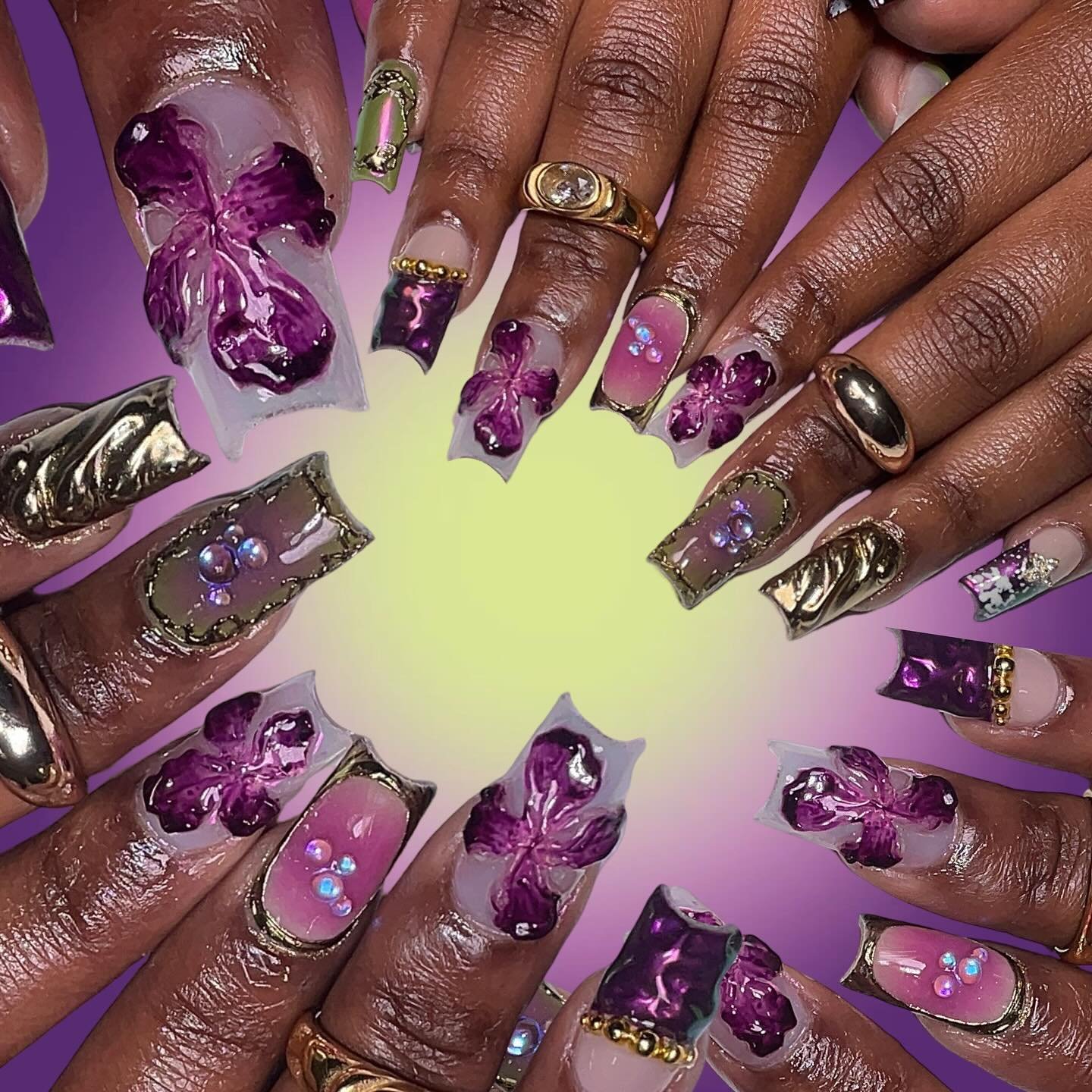 Elegant Floral Nail Art