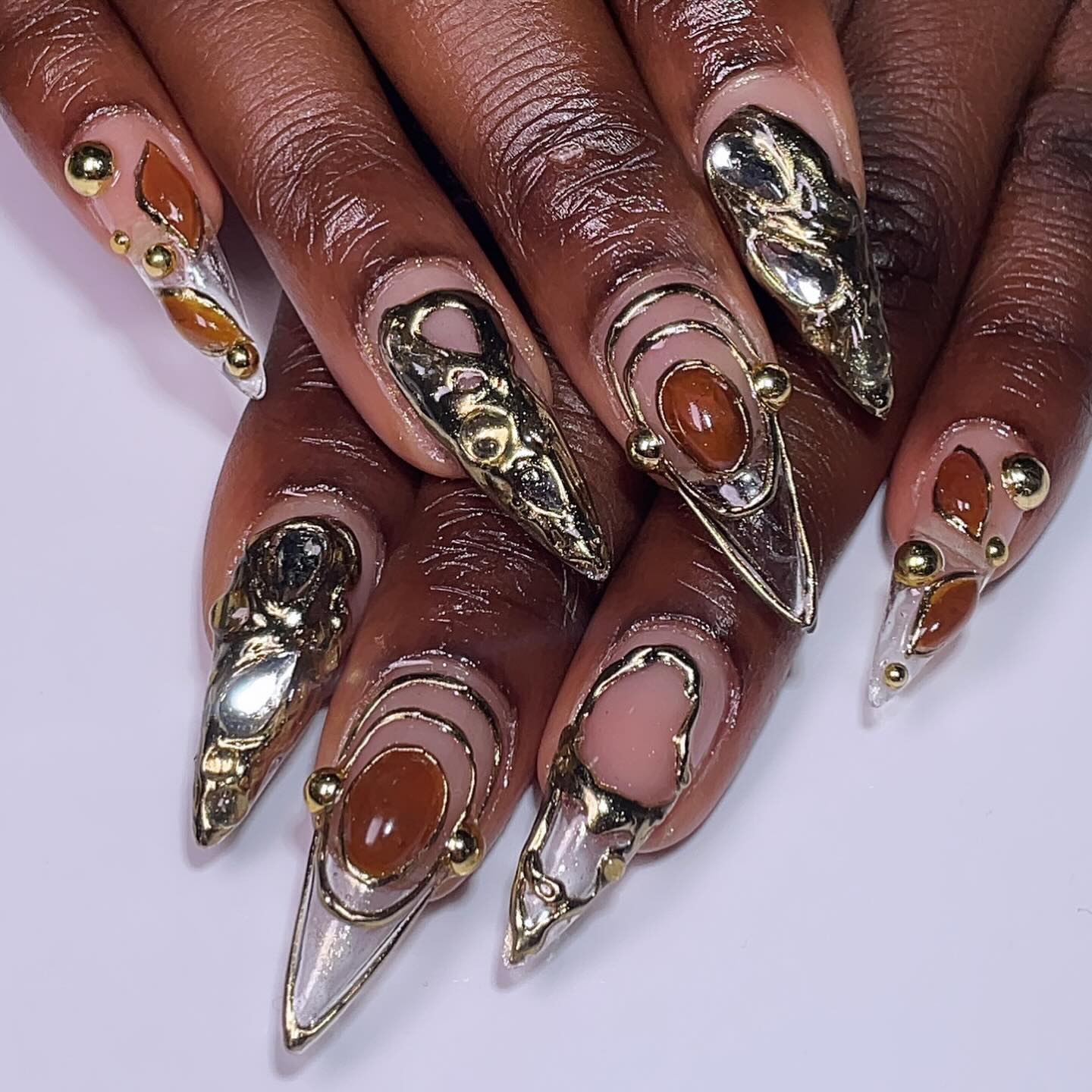 Artistic Stiletto Nails