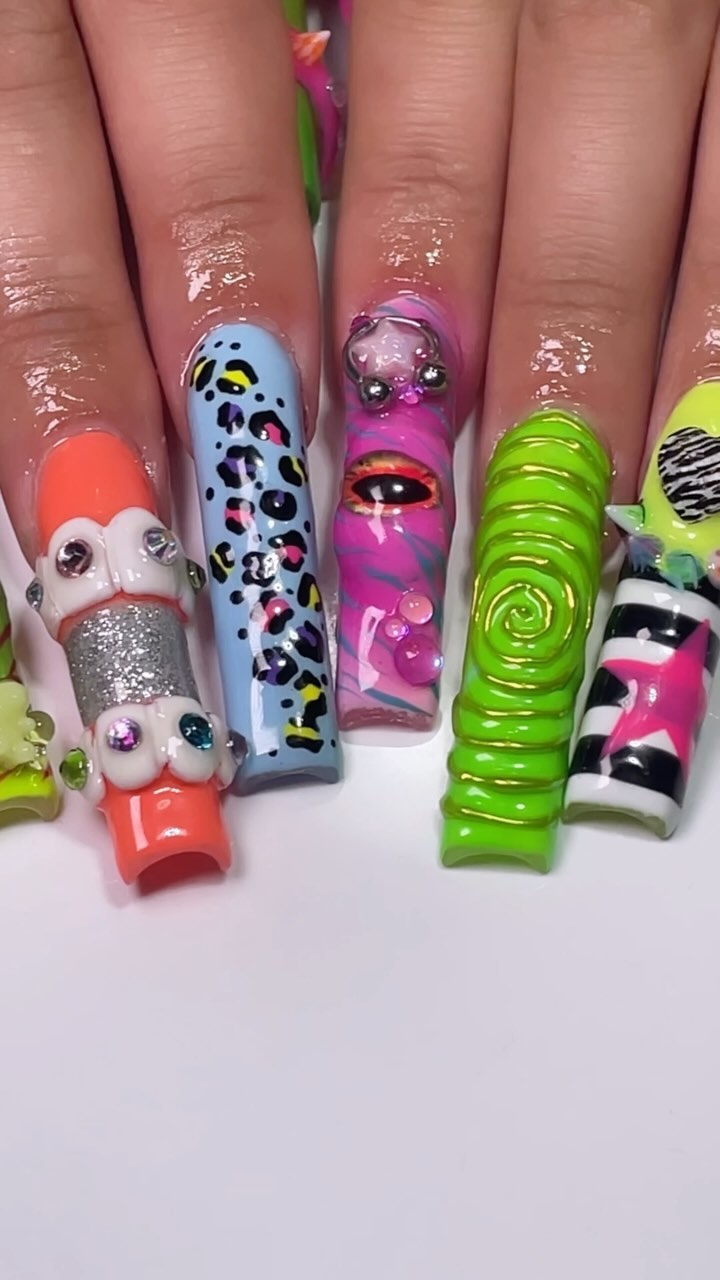 Artistic Colorful Nail Art