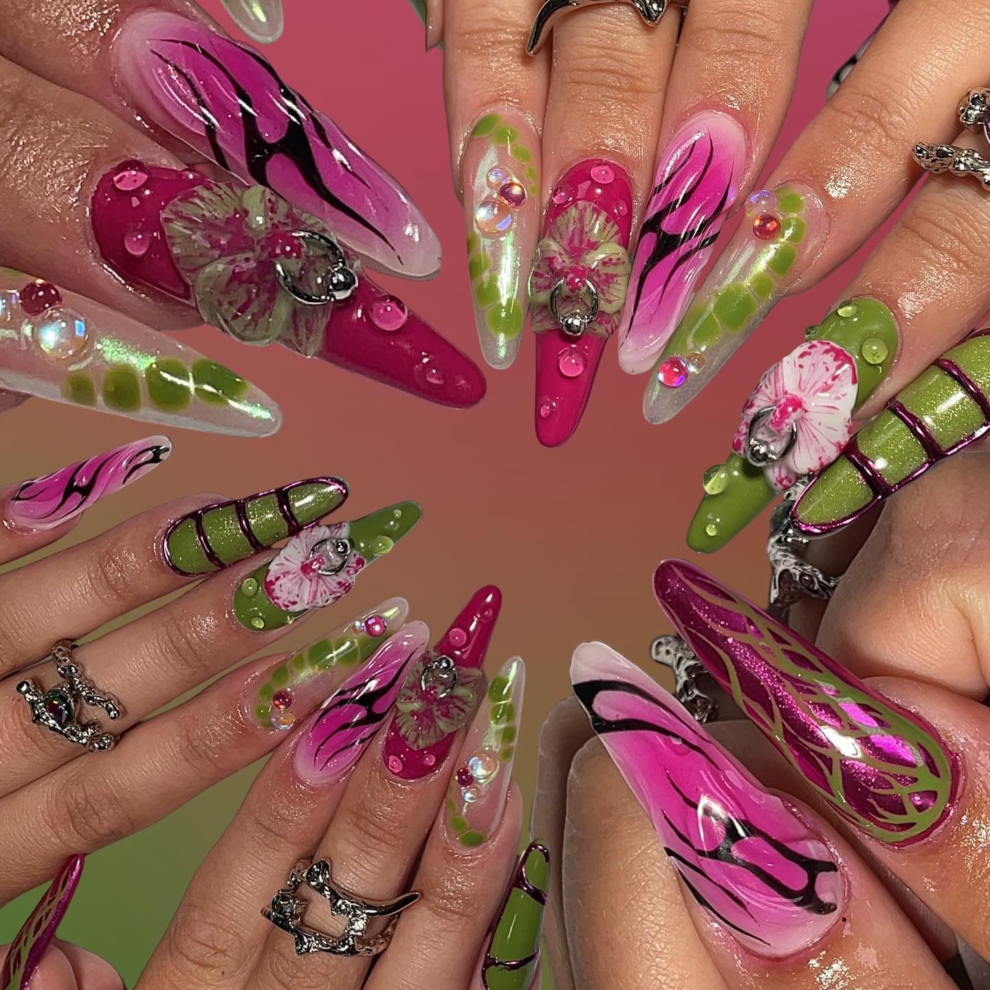 Colorful Artistic Nail Design