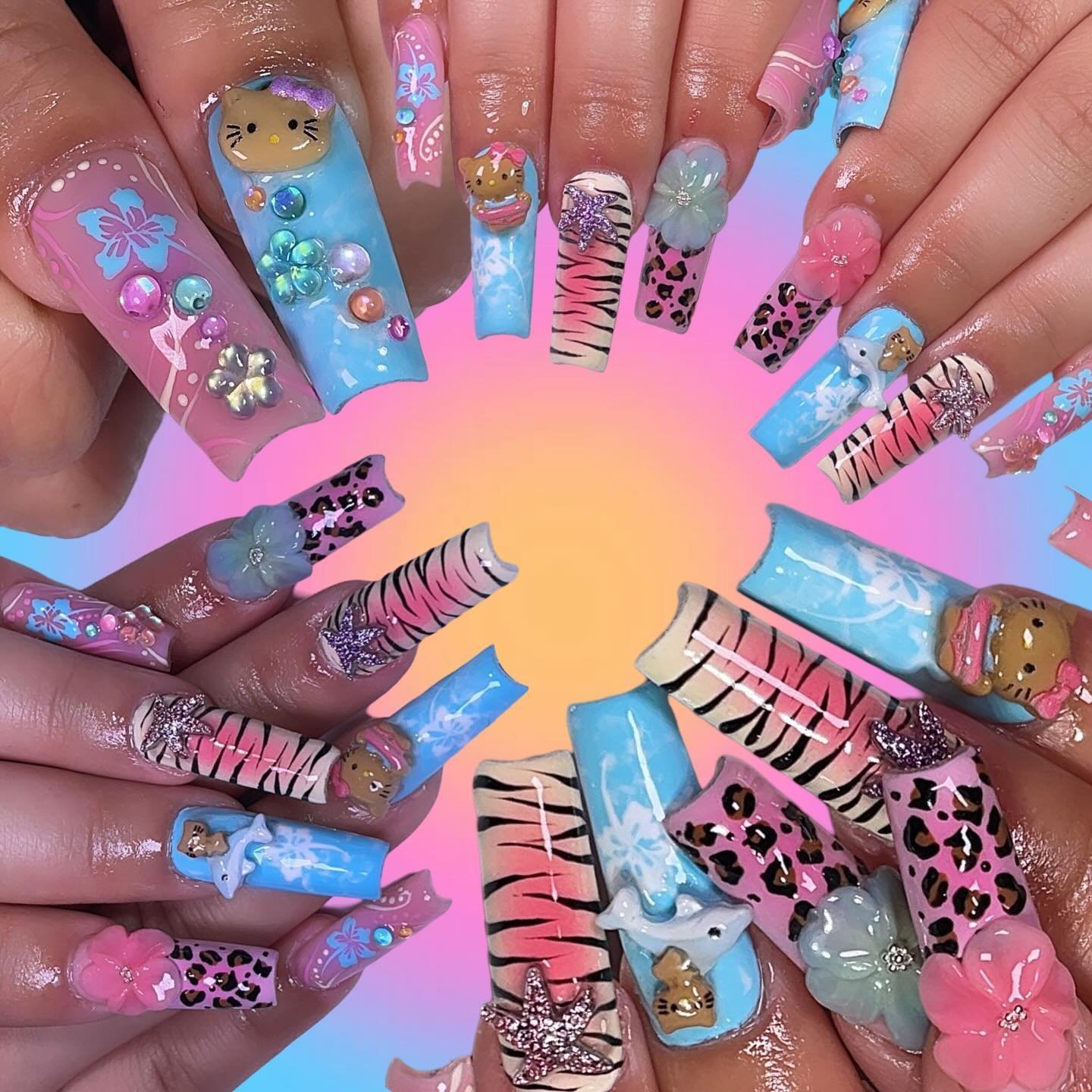 Colorful Artistic Nail Design