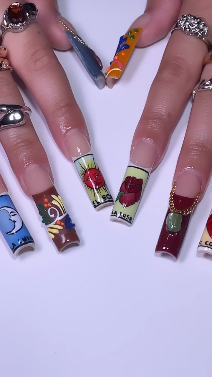 Artistic Nail Design with Patterns