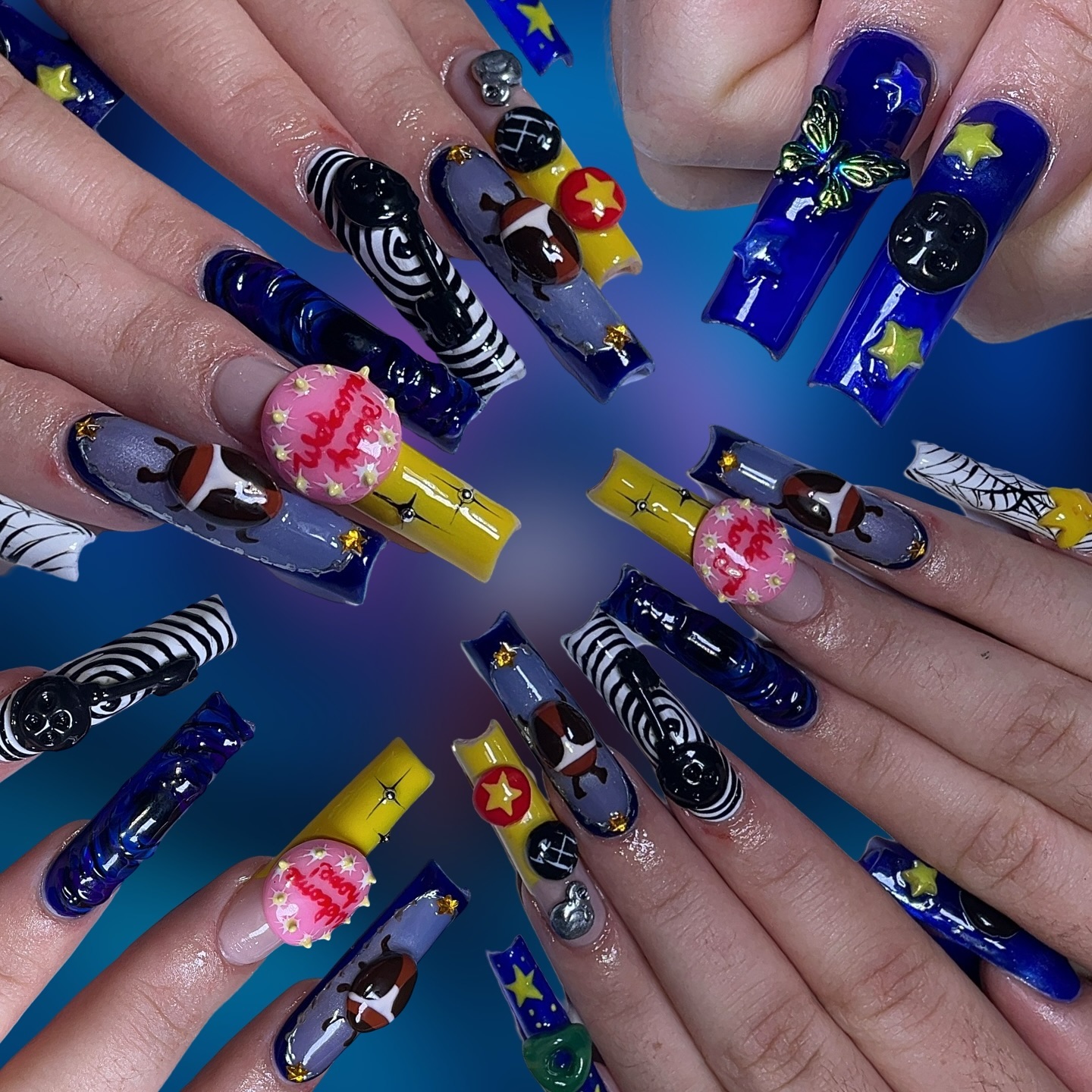 Colorful Artistic Nail Design