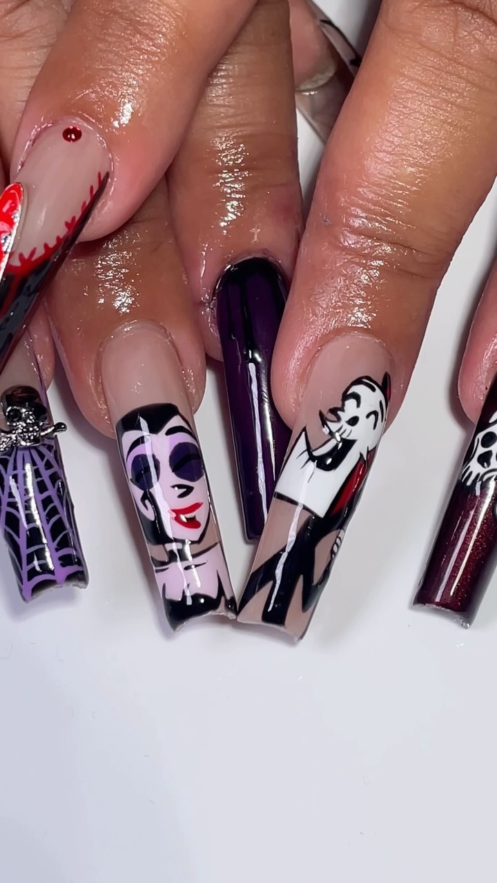 Artistic Halloween Nail Art