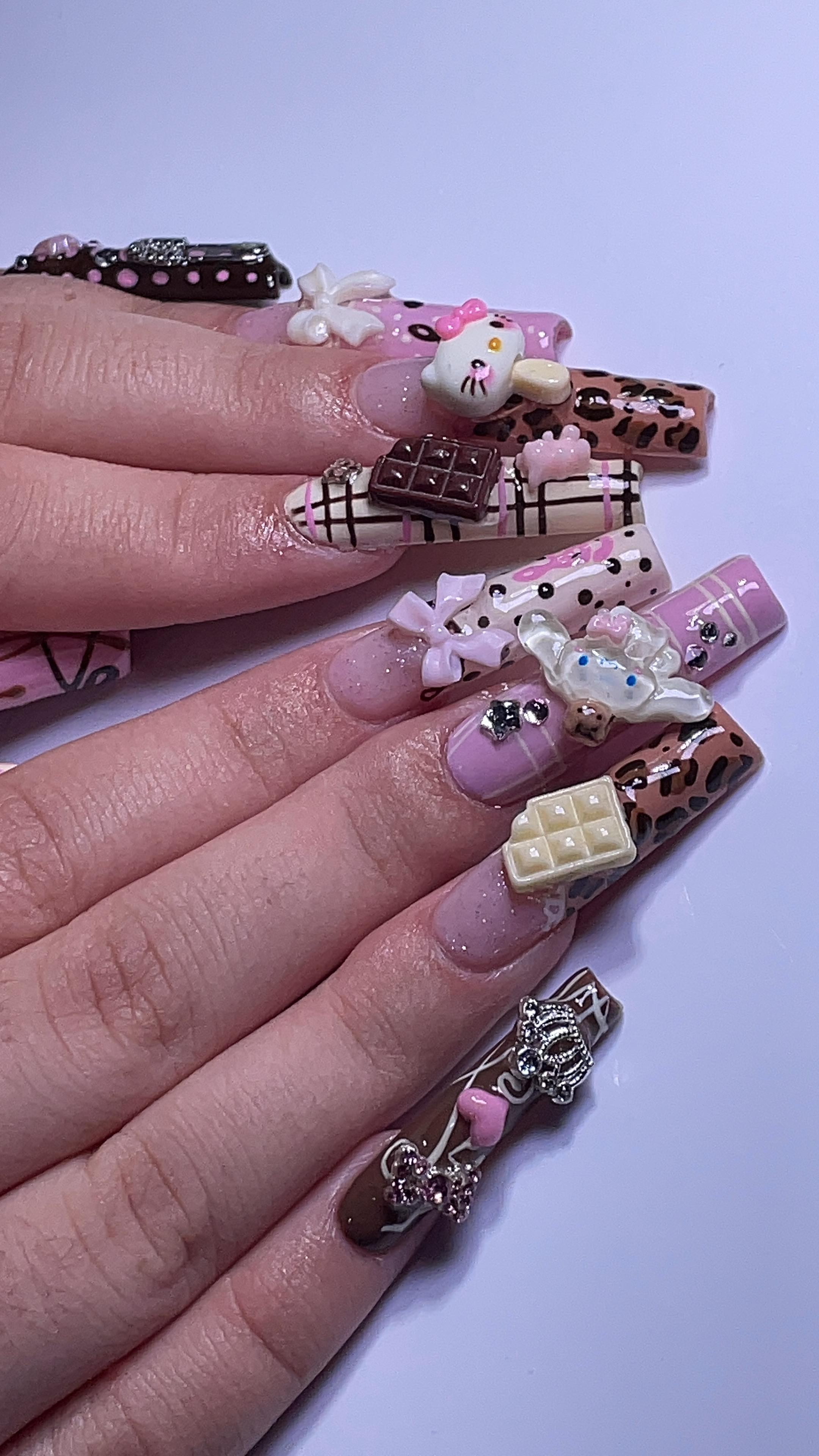 Cute Dessert-Themed Nail Art