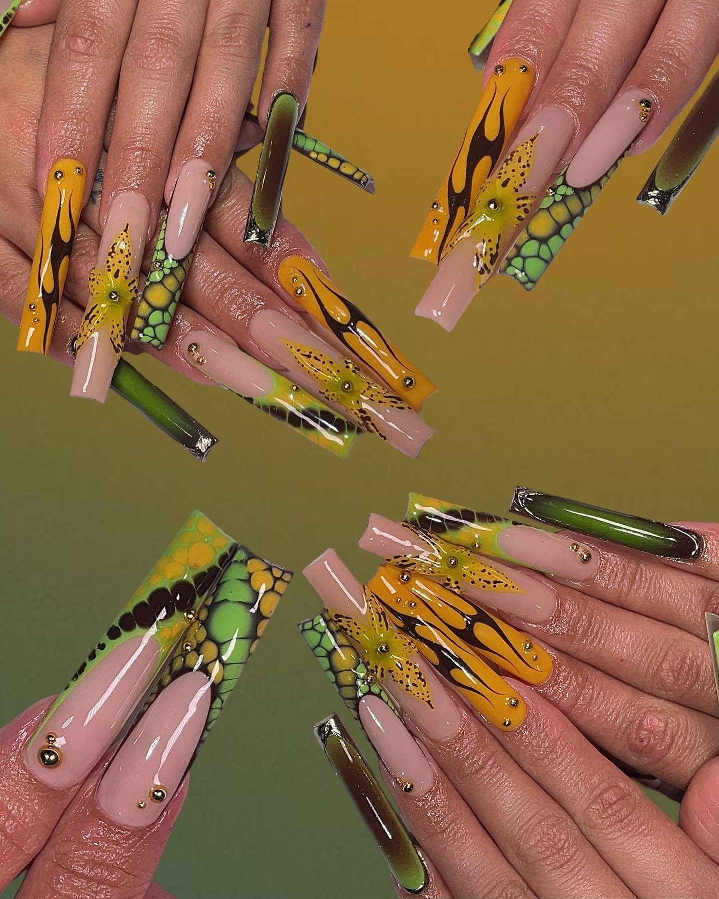 Vibrant Artistic Nails
