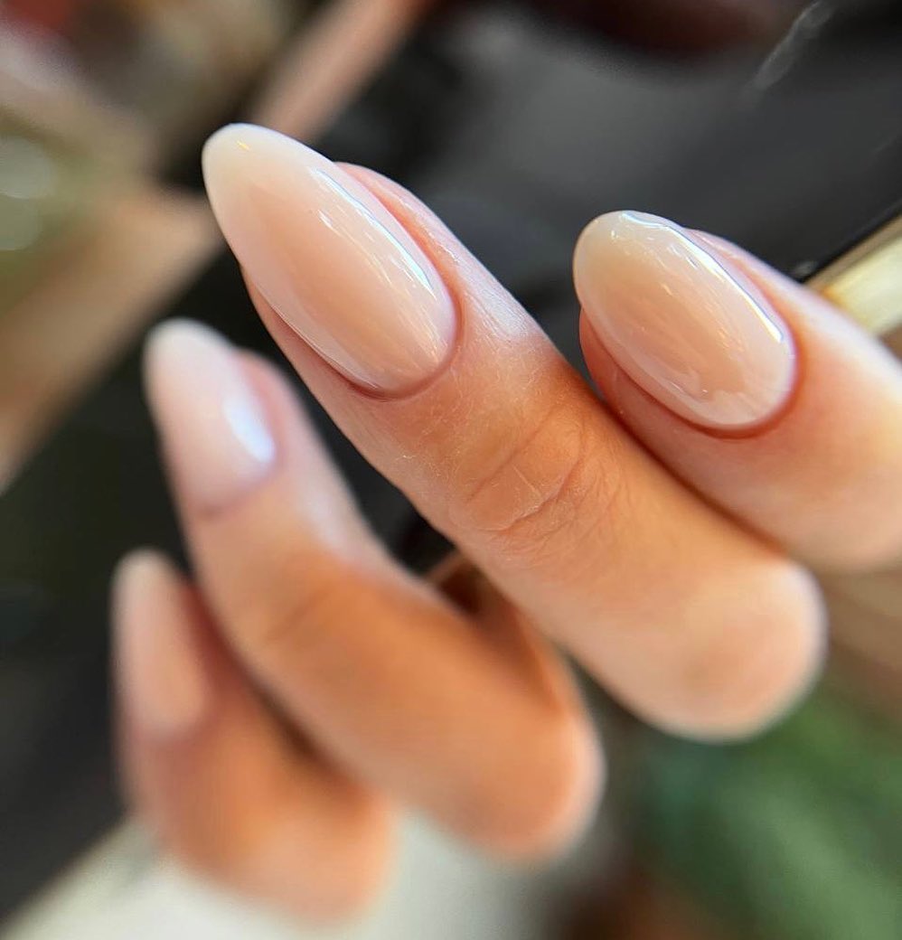 Nude Almond Nails