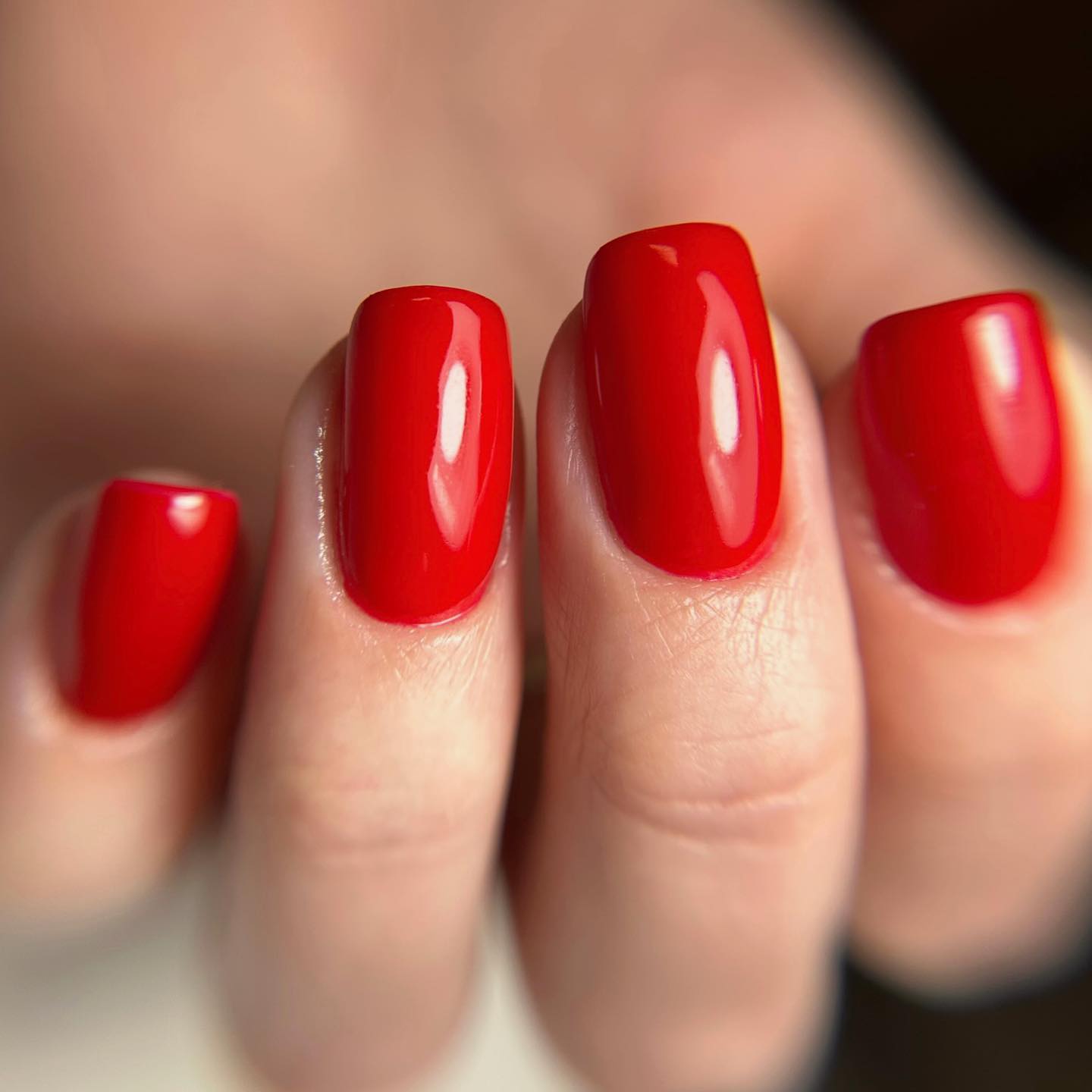 Vibrant Red Nail Design