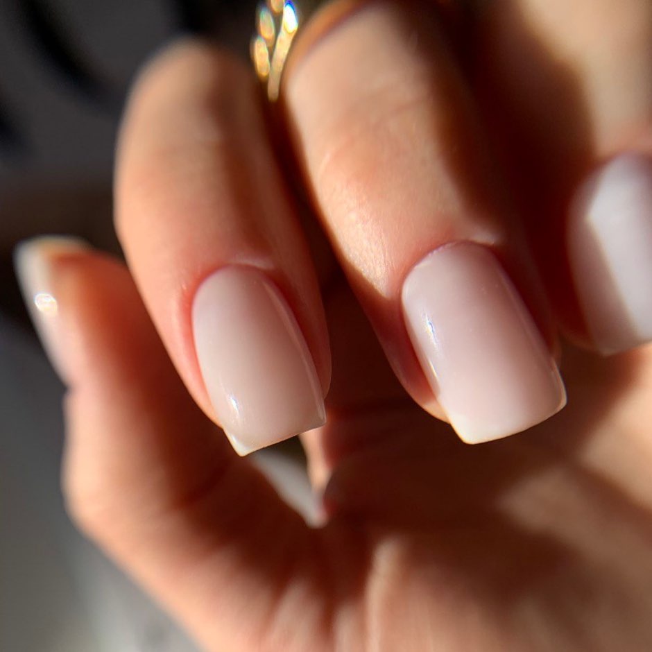 Elegant Nude Square Nails