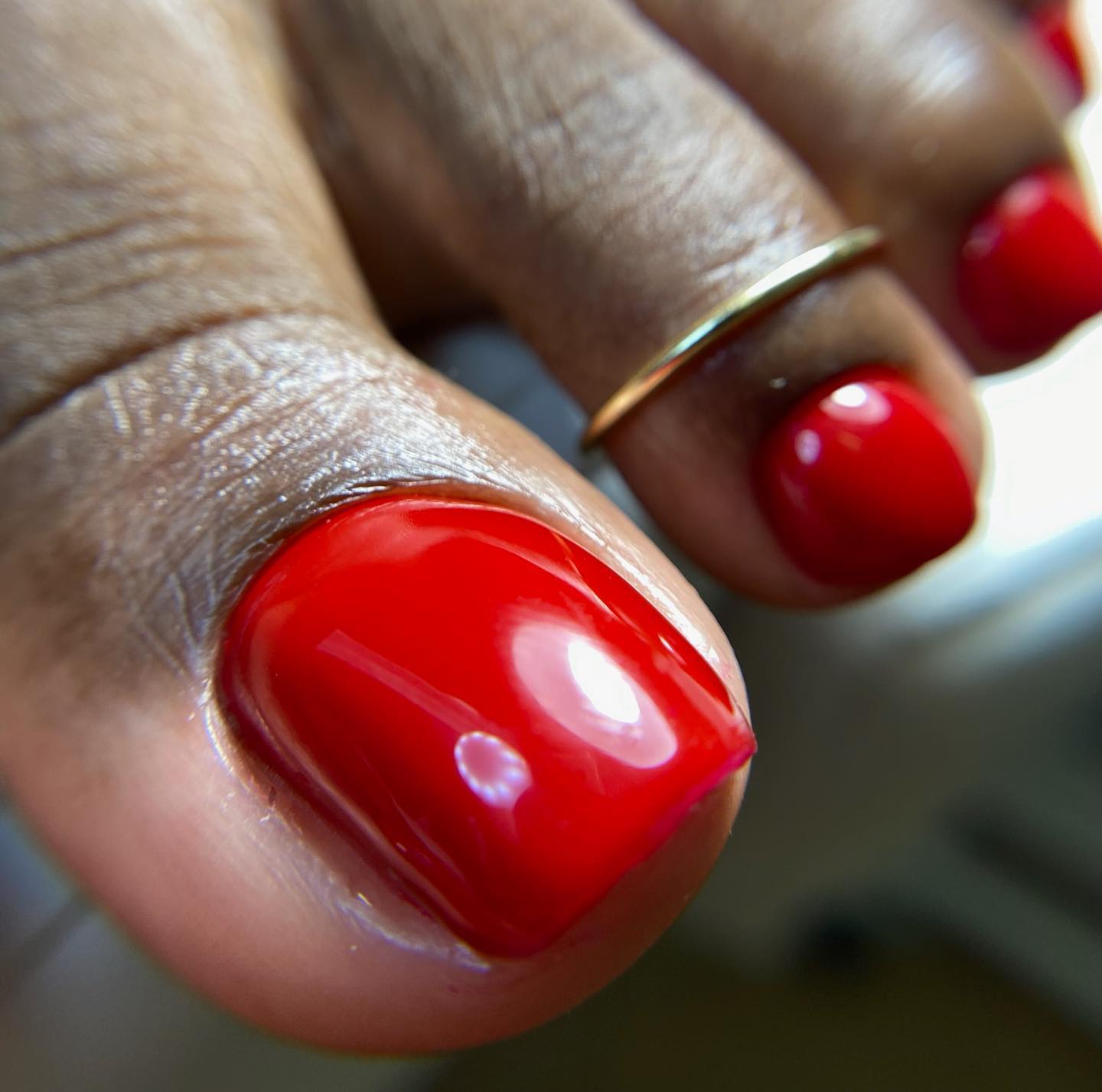 Elegant Red Pedicure