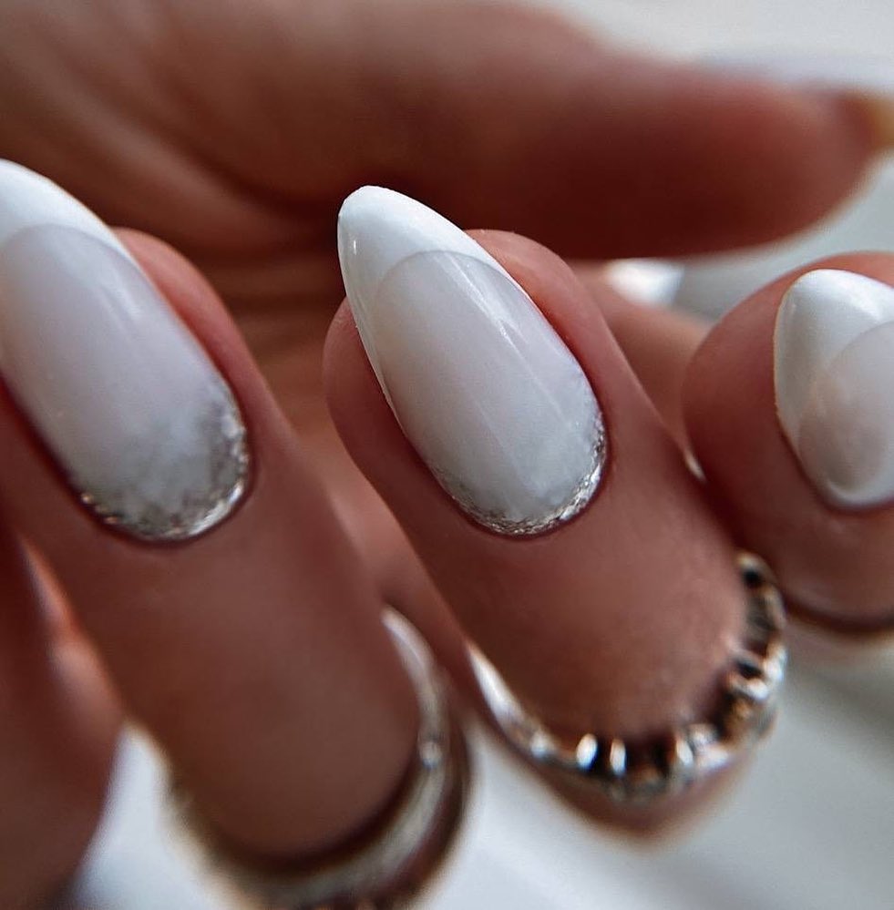 Elegant White French Tip Nails