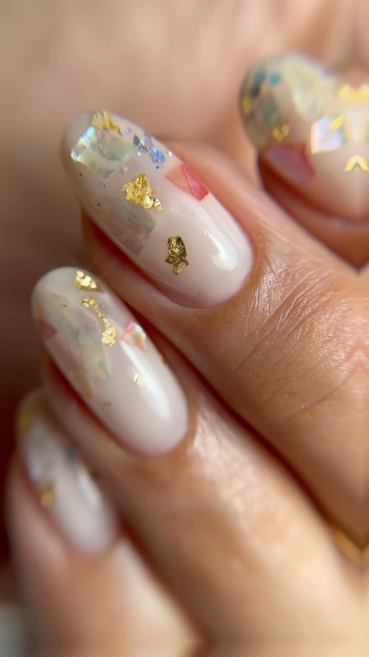 Elegant Nail Art with Gold Accents