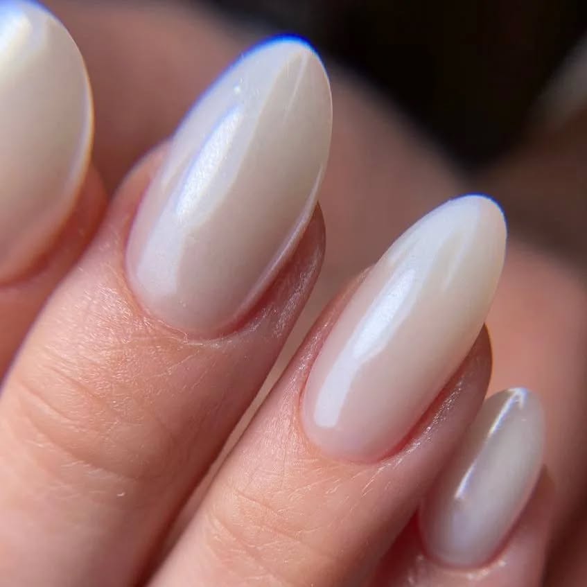 Elegant Nude Almond Nails