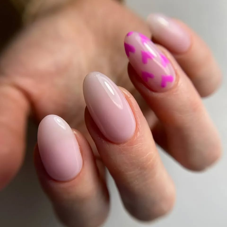 Elegant Pink and Patterned Nails