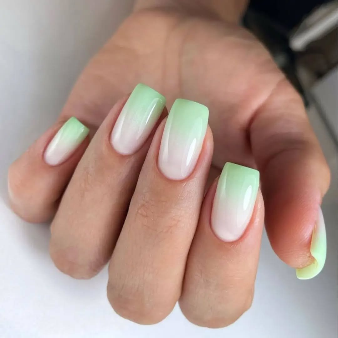Ombre Green Nails