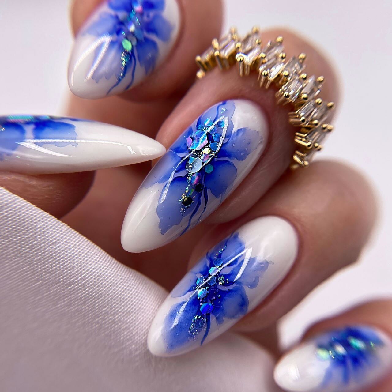 Artistic Floral Blue Design