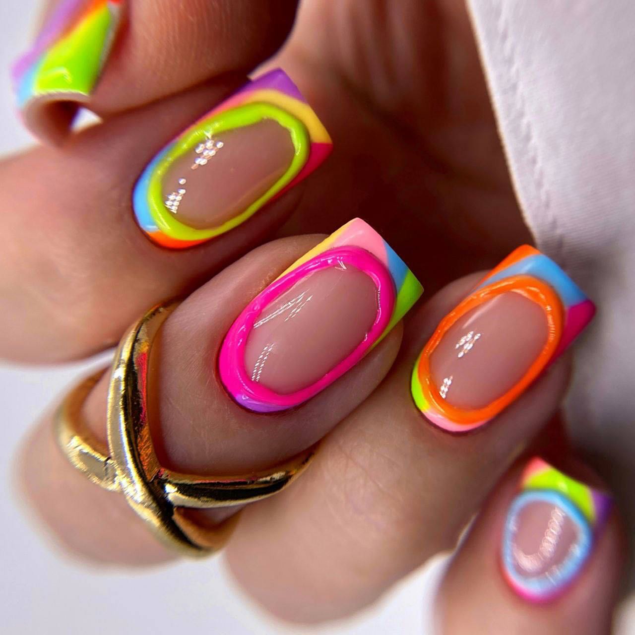 Vibrant Artistic Nail Design