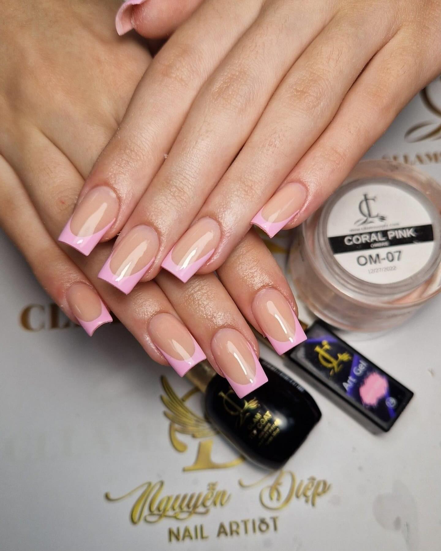 French Pink Nail Art