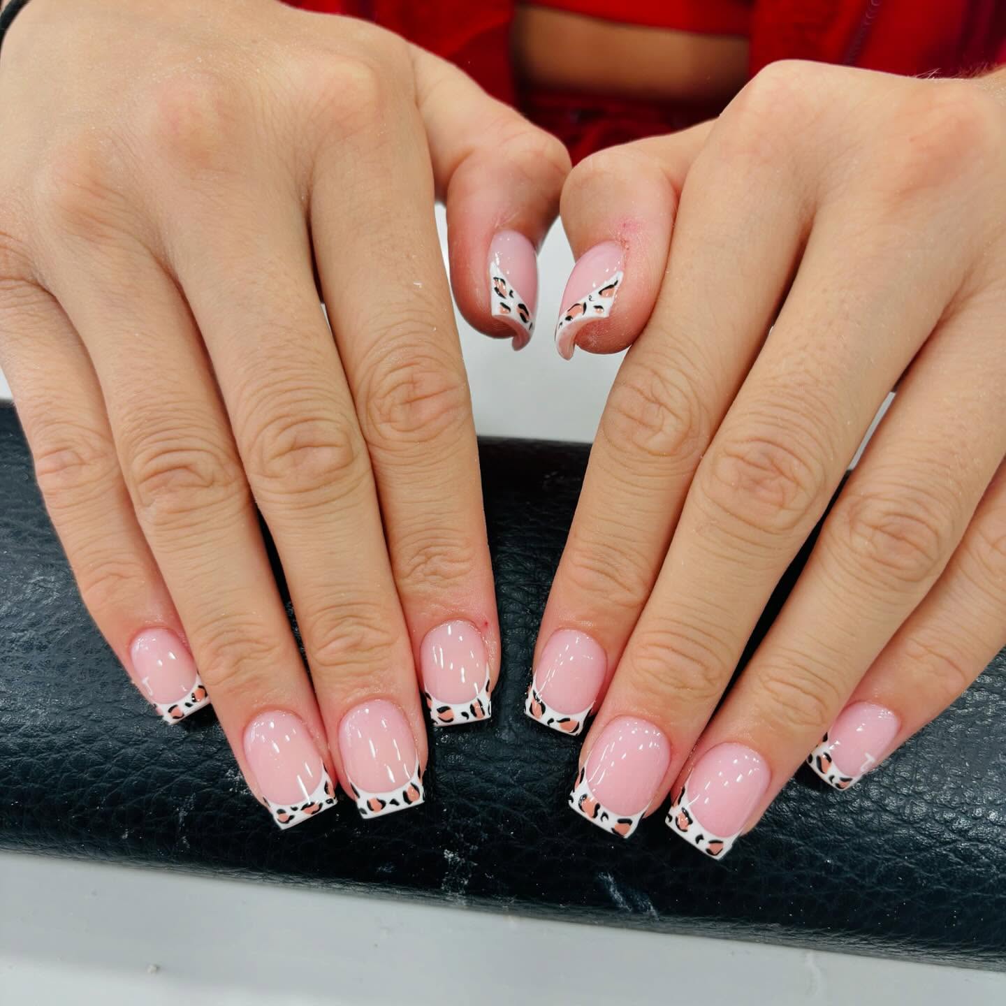 Elegant Pink and Animal Print Nails