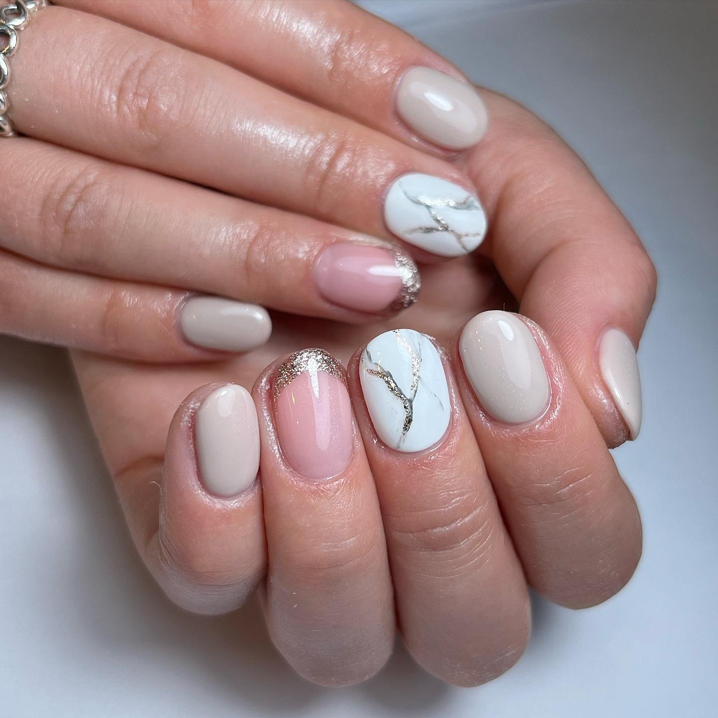 Elegant Marble Nail Design