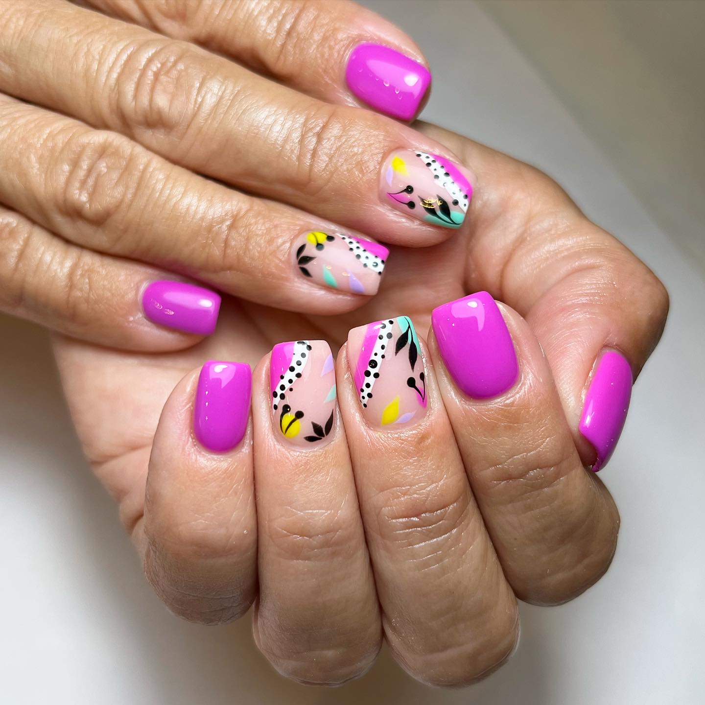 Vibrant Artistic Nail Design