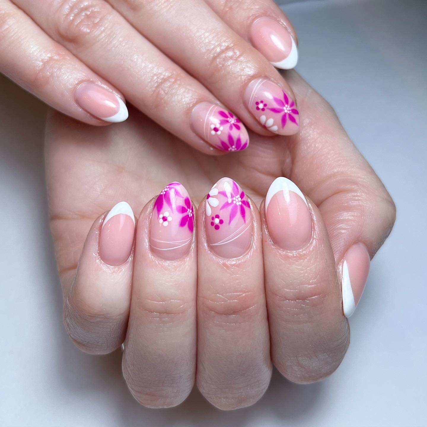 Nail Art with Floral Design
