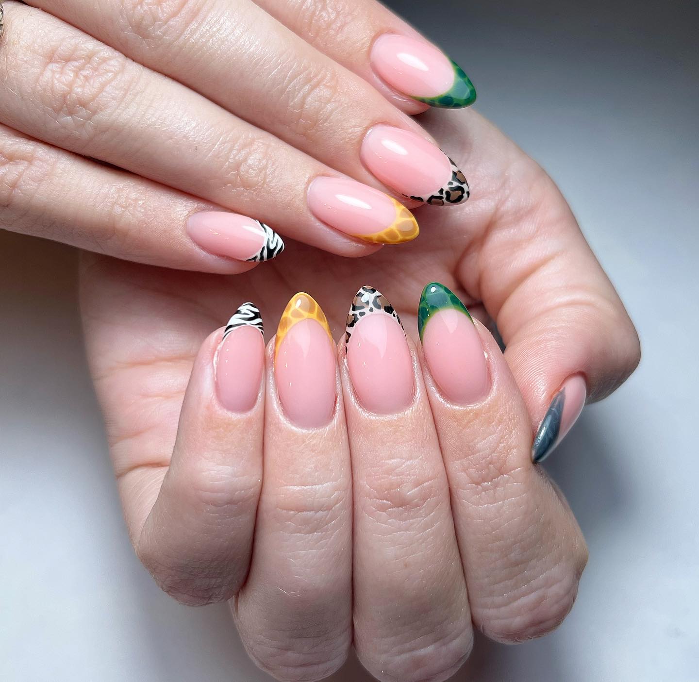 Artistic French Tip Nails