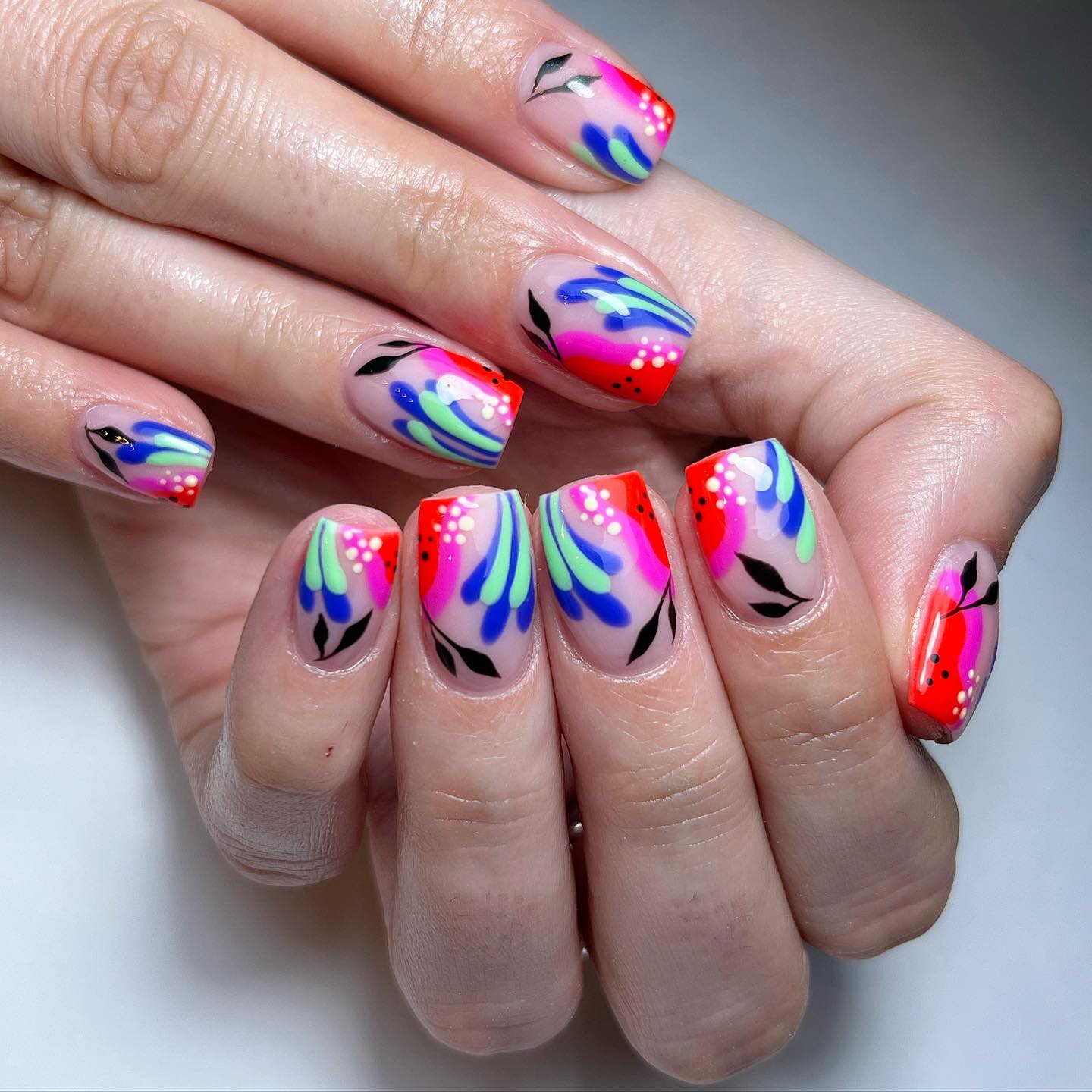 Colorful Artistic Nail Design