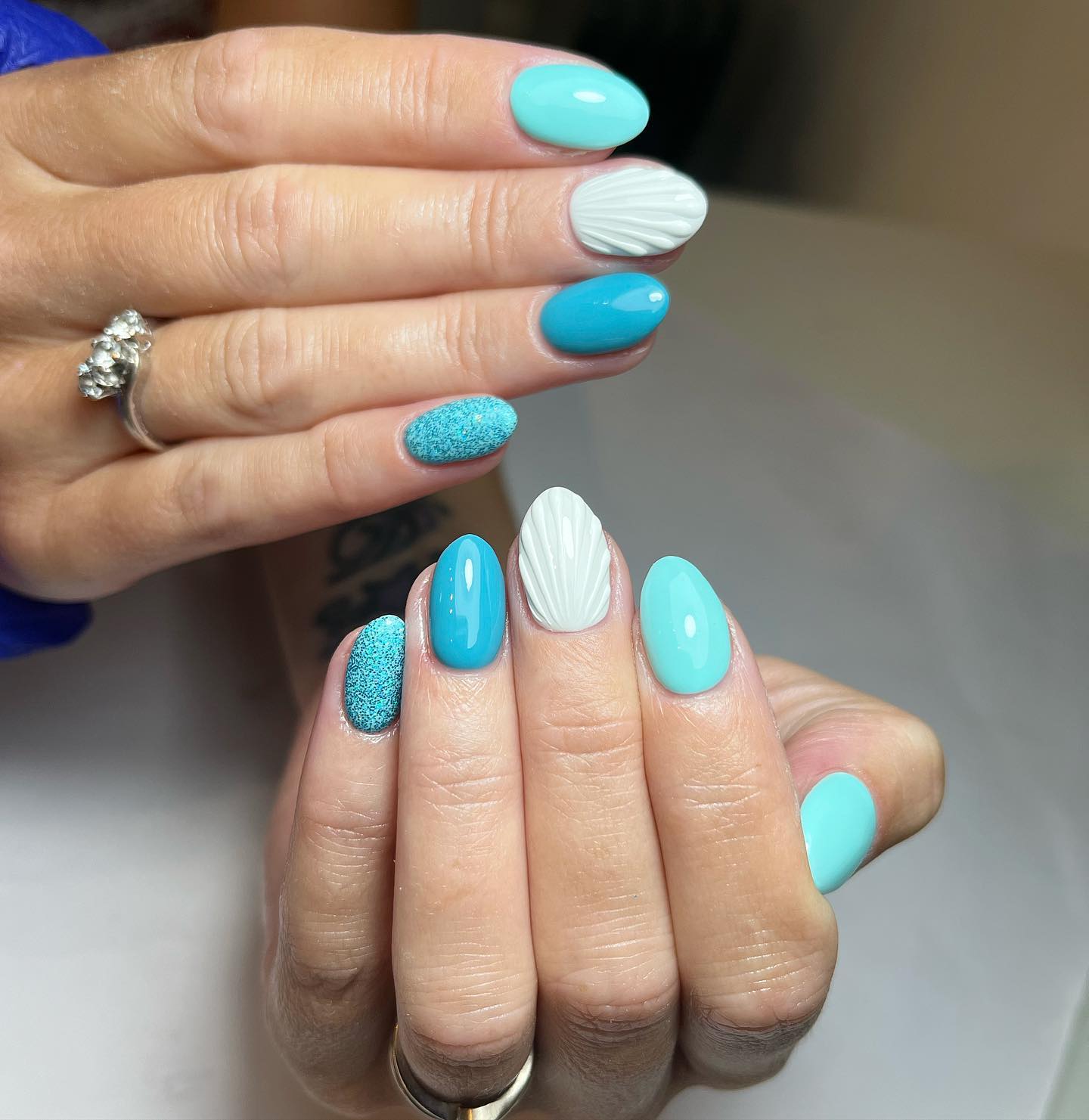 Turquoise Nail Art