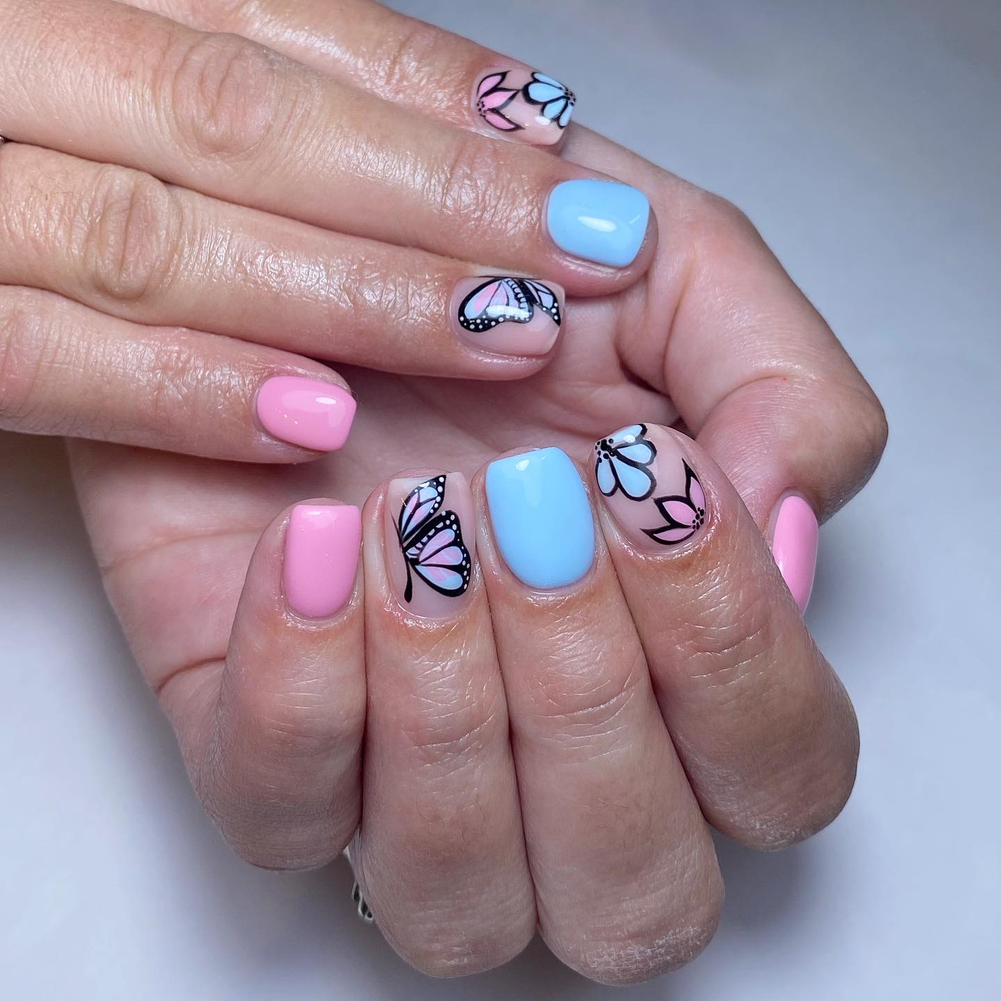 Artistic Butterfly Nail Design