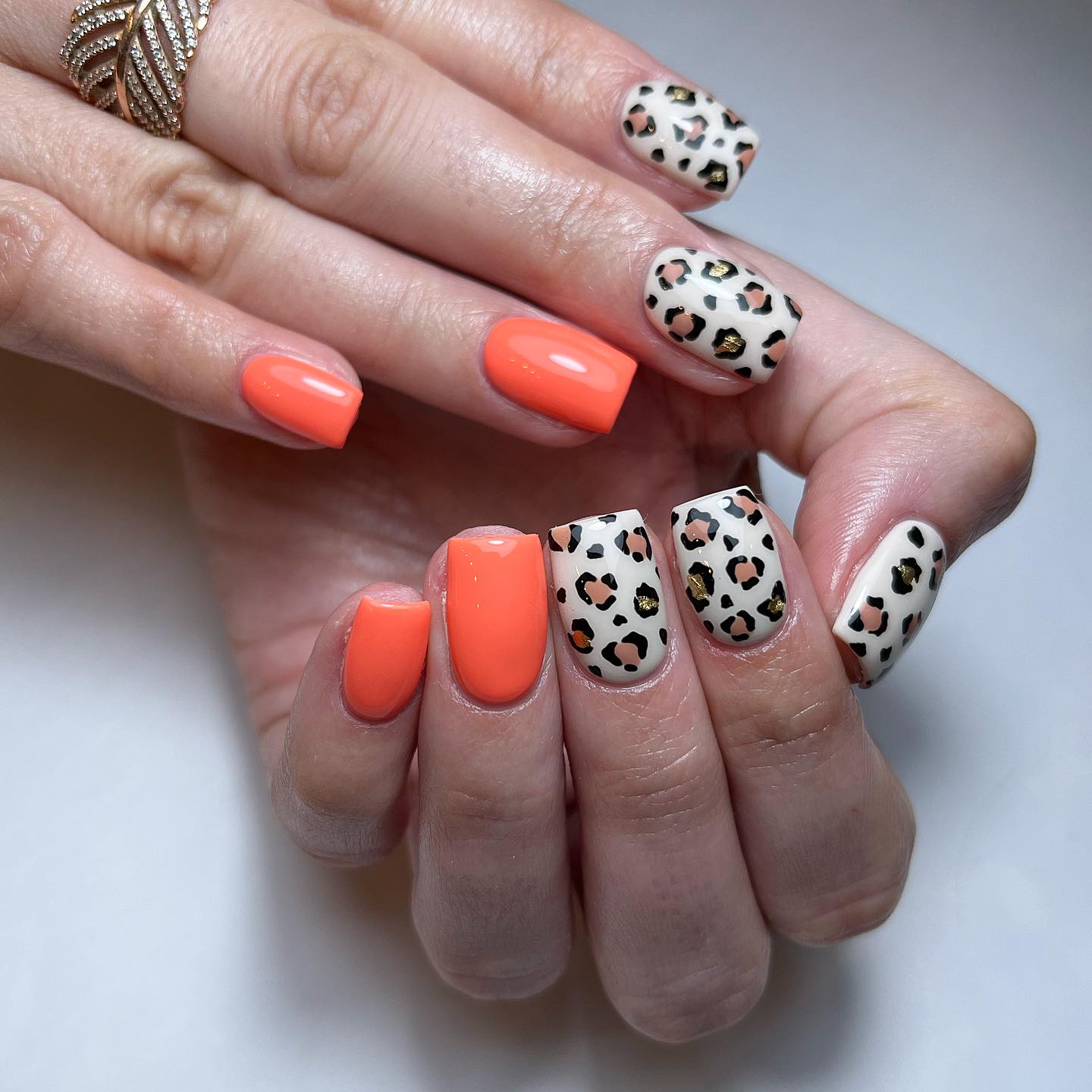 Vibrant Animal Print Nails