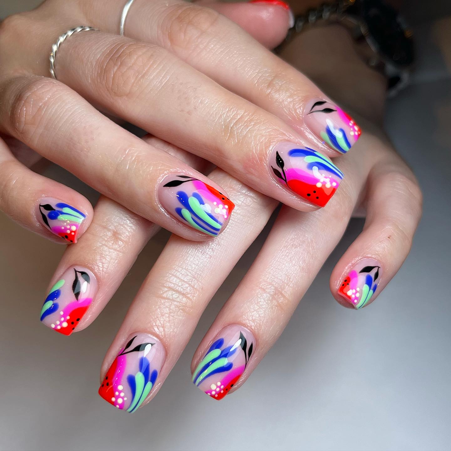 Colorful Artistic Nail Design
