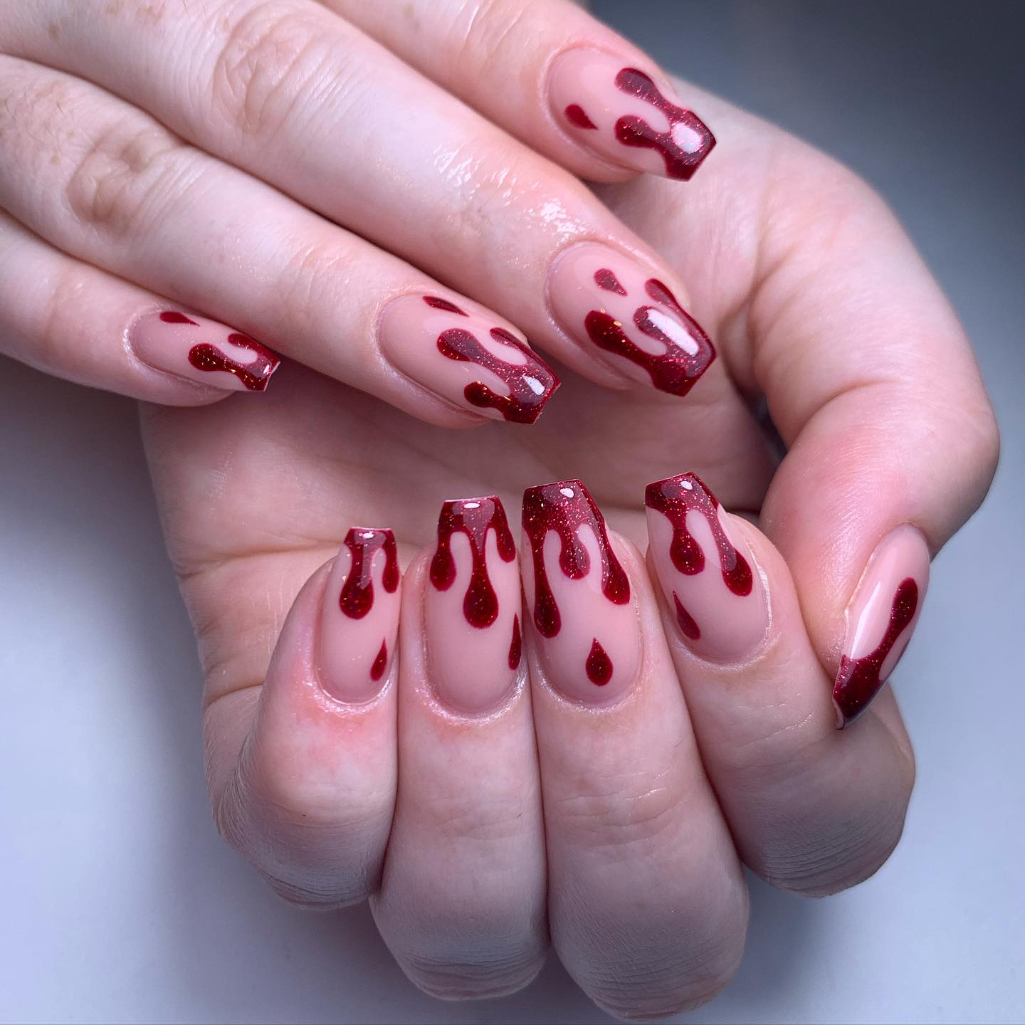 Blood Drip Nail Art