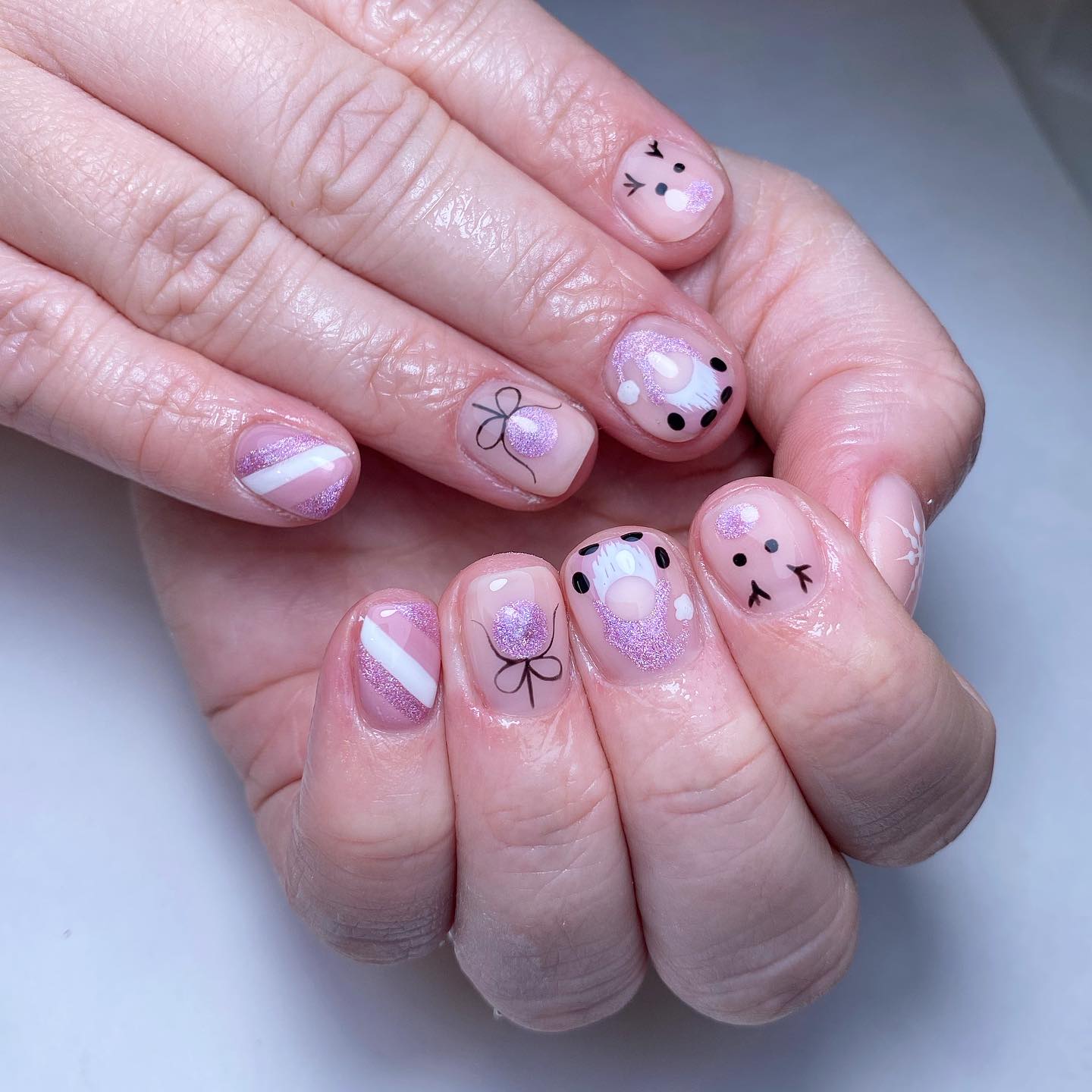 Cute Glittery Nail Art