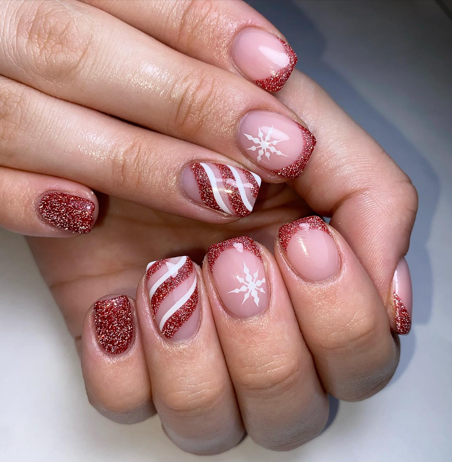 Festive Glittery Nails
