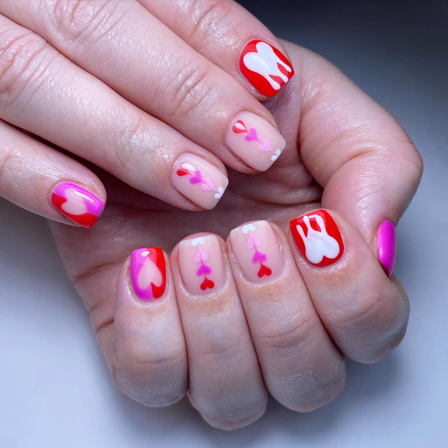 Artistic Valentine's Day Nails