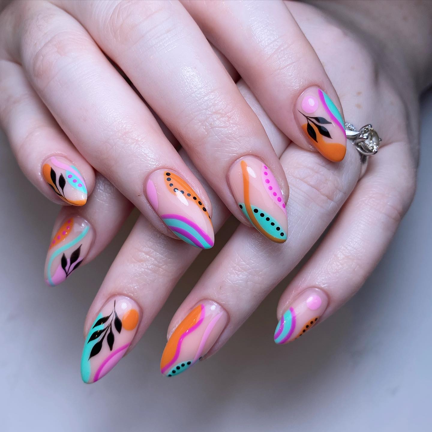 Colorful Artistic Nail Design