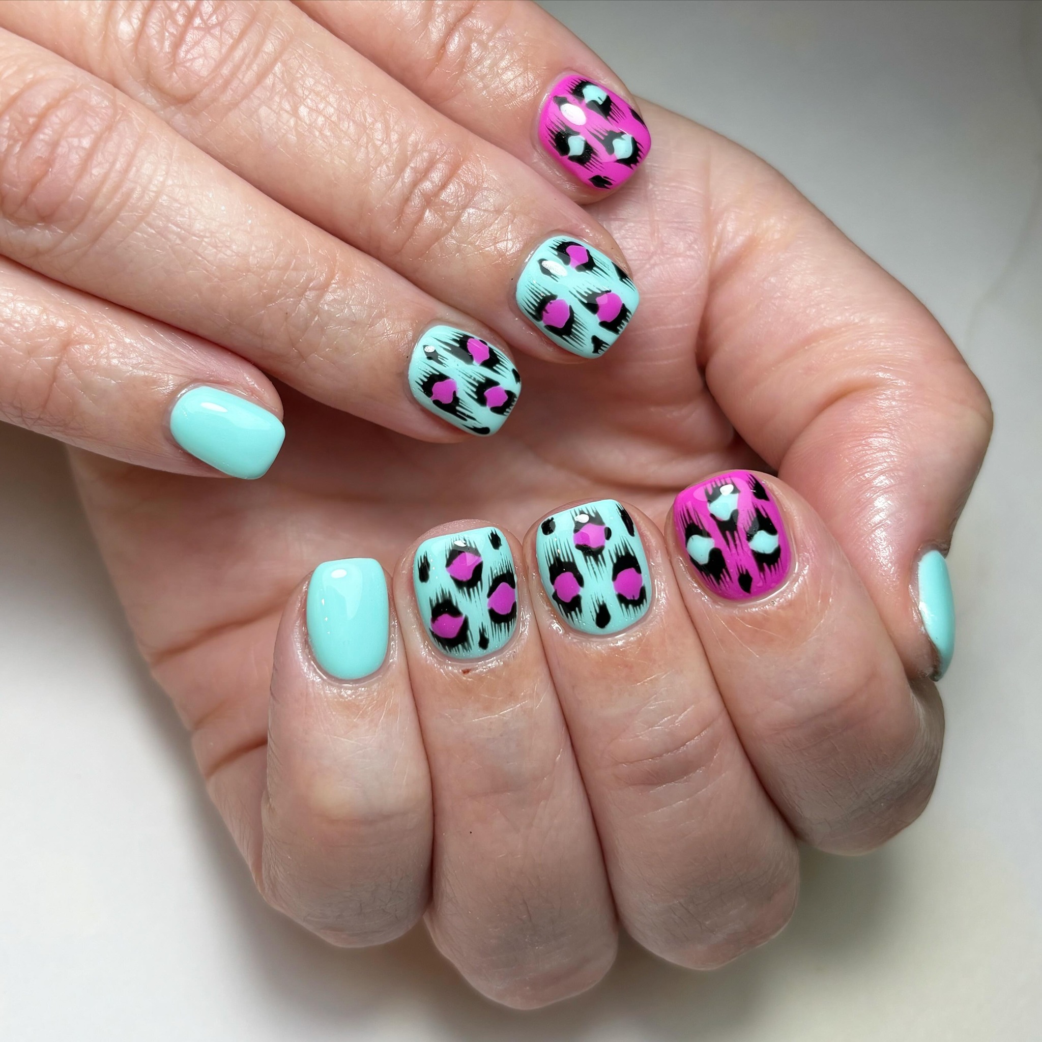 Colorful Animal Print Nails
