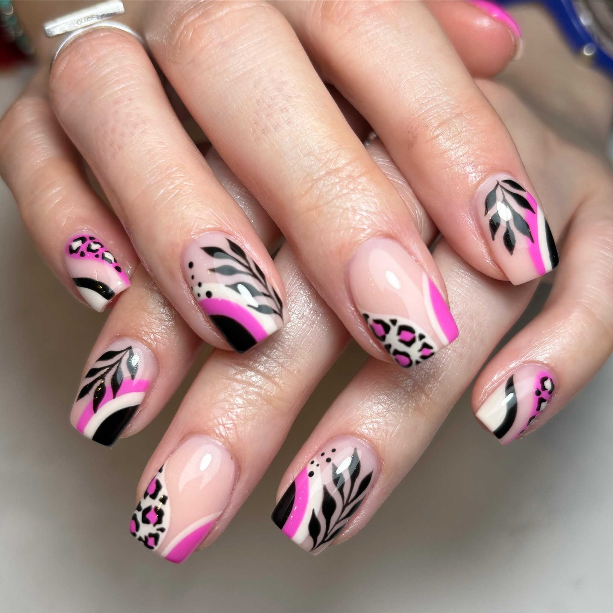 Artistic Animal Print Nails