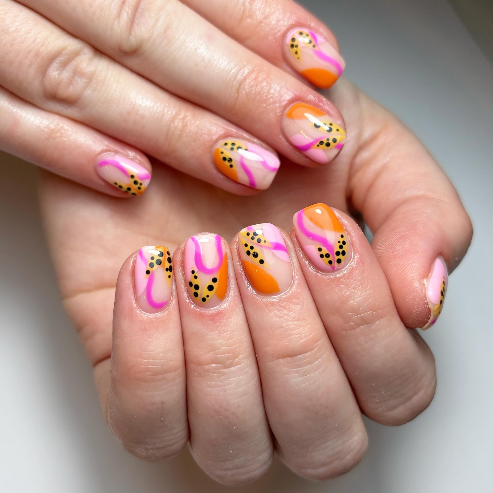 Colorful Abstract Nail Art