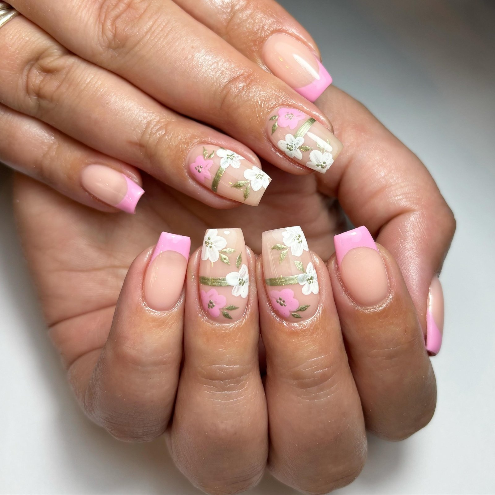 Flower Patterned Nails
