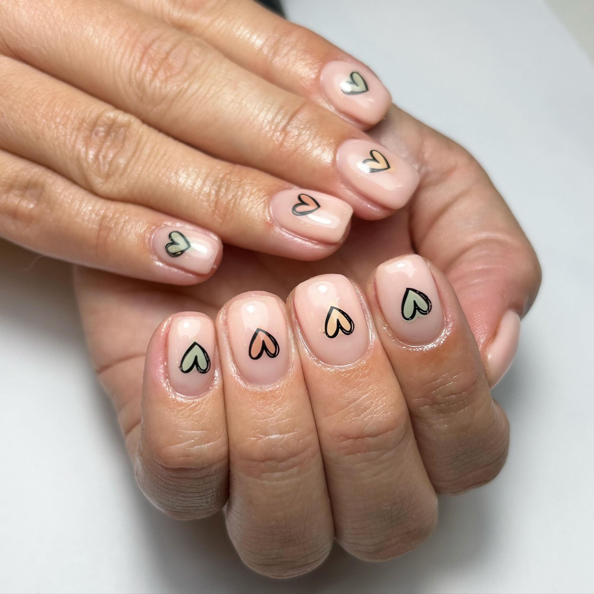 Cute Heart Nail Art